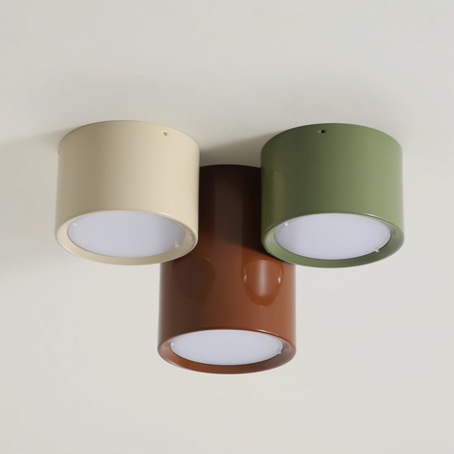 Wide Cylinder Drum Flush Mount Ceiling Light