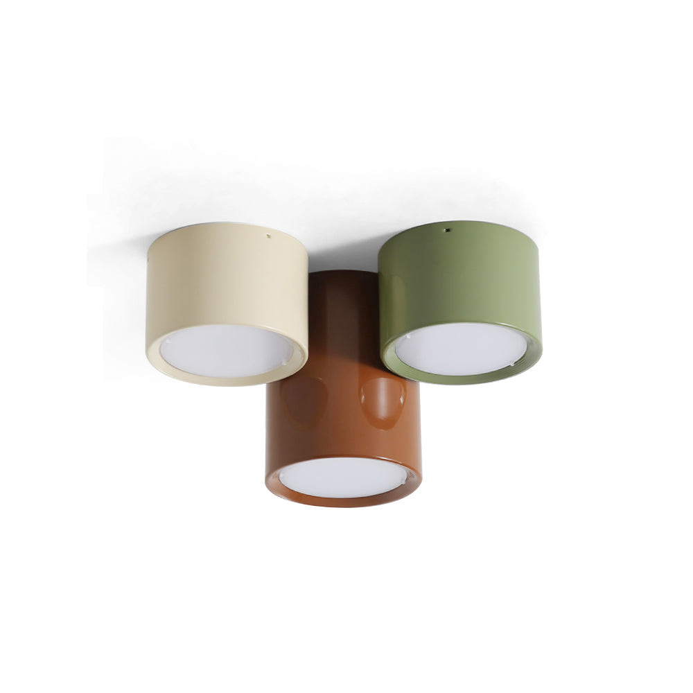 Wide Cylinder Drum Flush Mount Ceiling Light