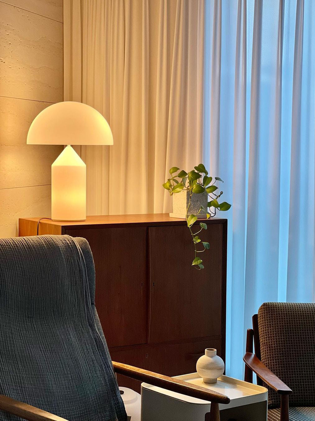 Frosted Glass Dome Table Lamp
