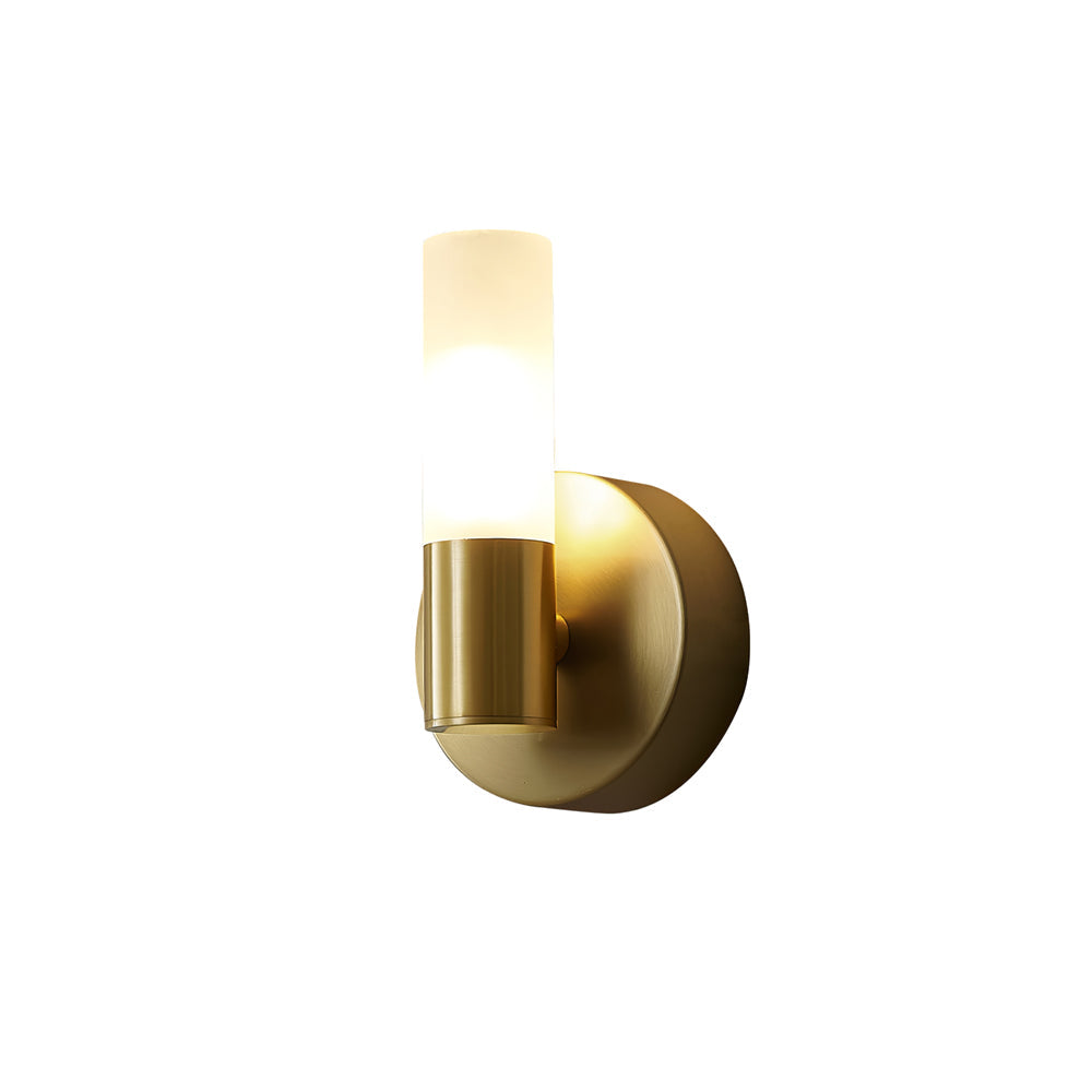 Twin Cylinder Frosted Glass Wall Sconc