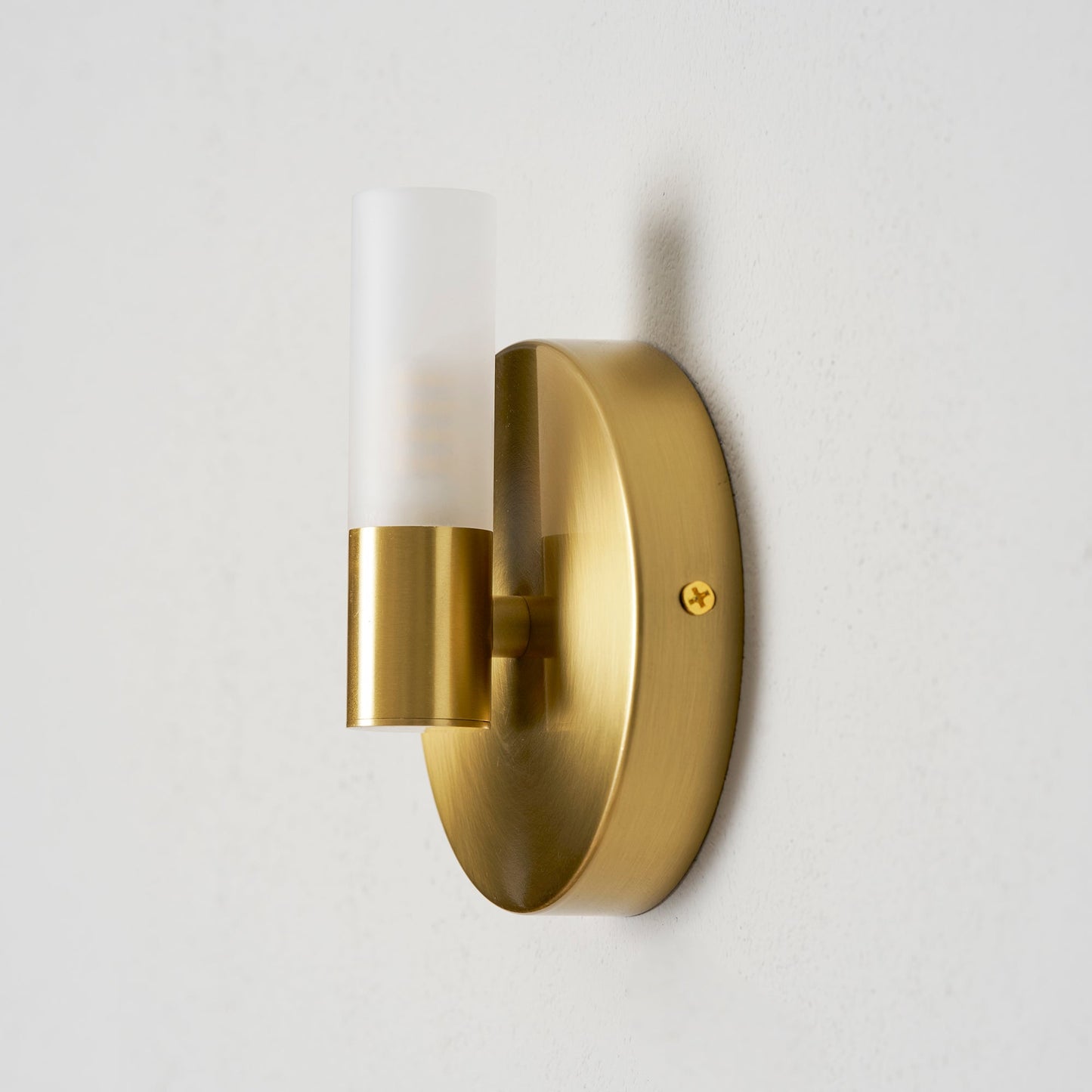 Twin Cylinder Frosted Glass Wall Sconc