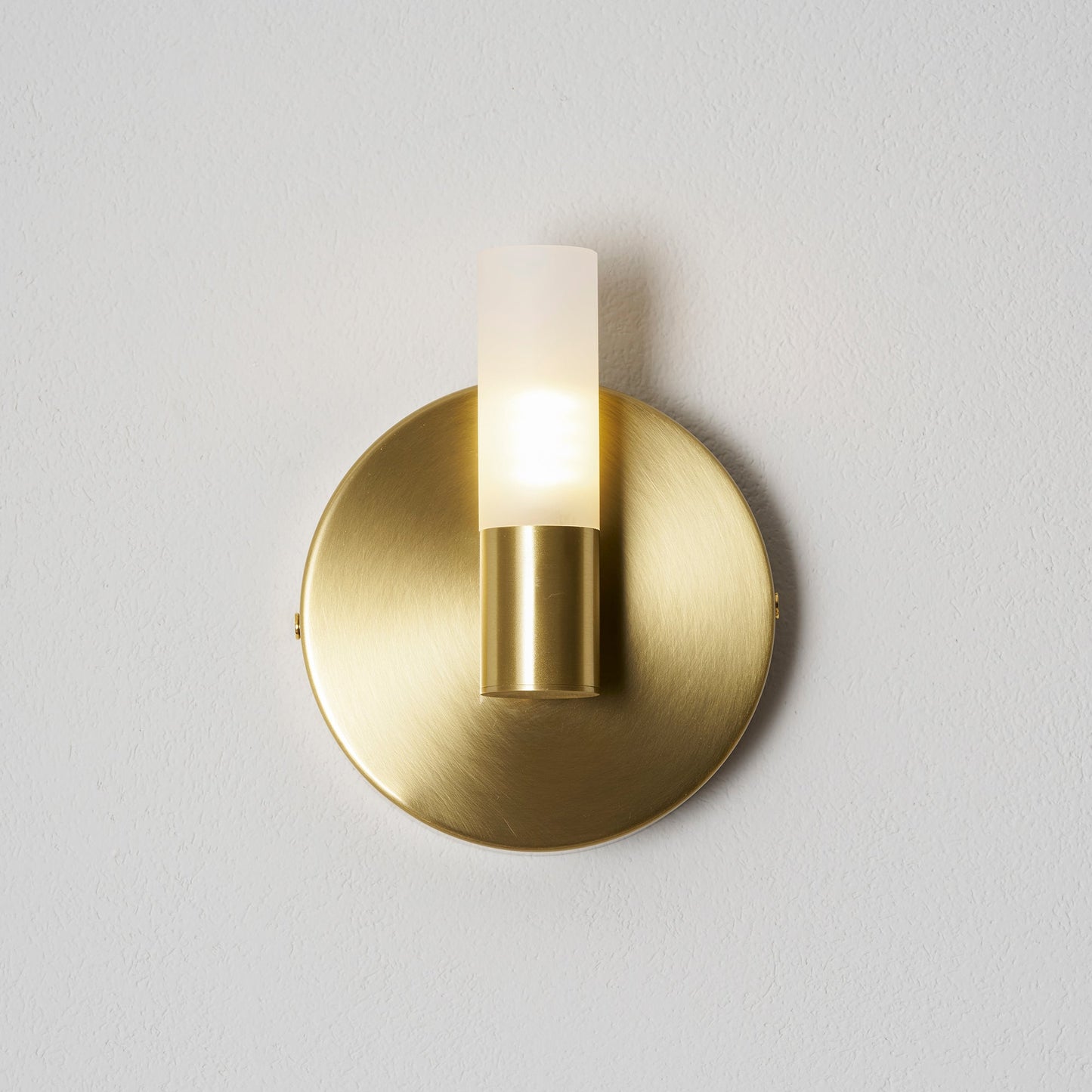 Twin Cylinder Frosted Glass Wall Sconc