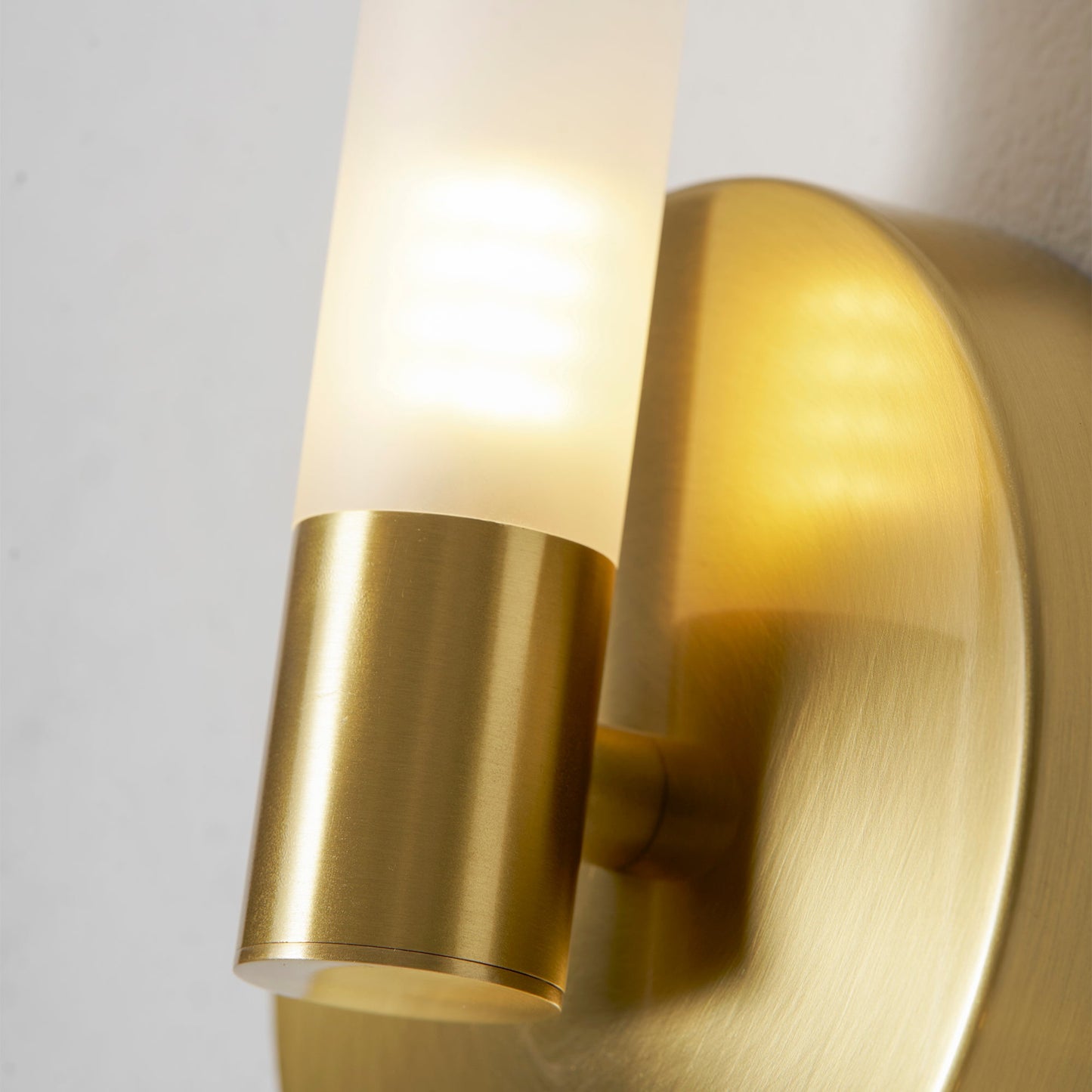 Twin Cylinder Frosted Glass Wall Sconc