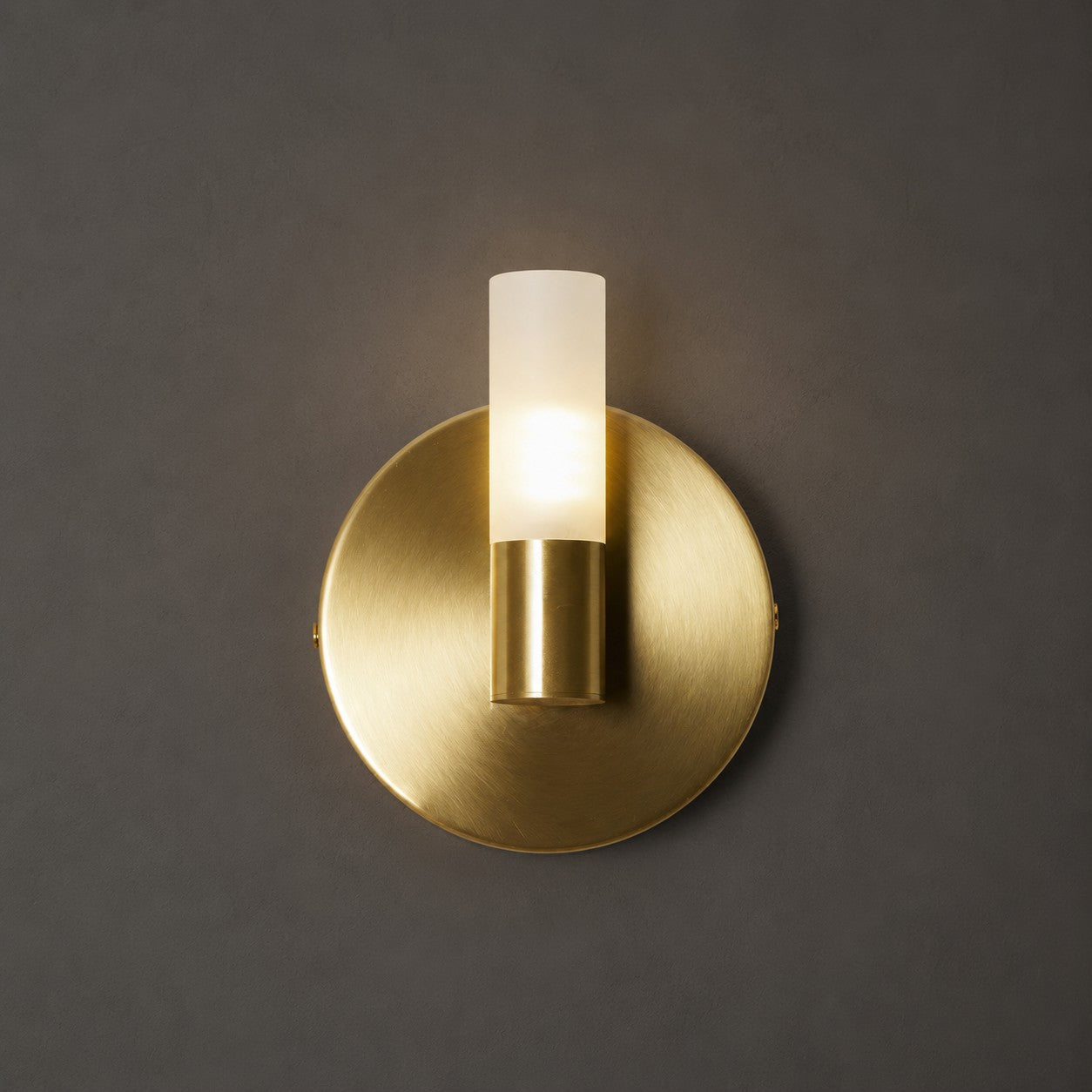 Twin Cylinder Frosted Glass Wall Sconc