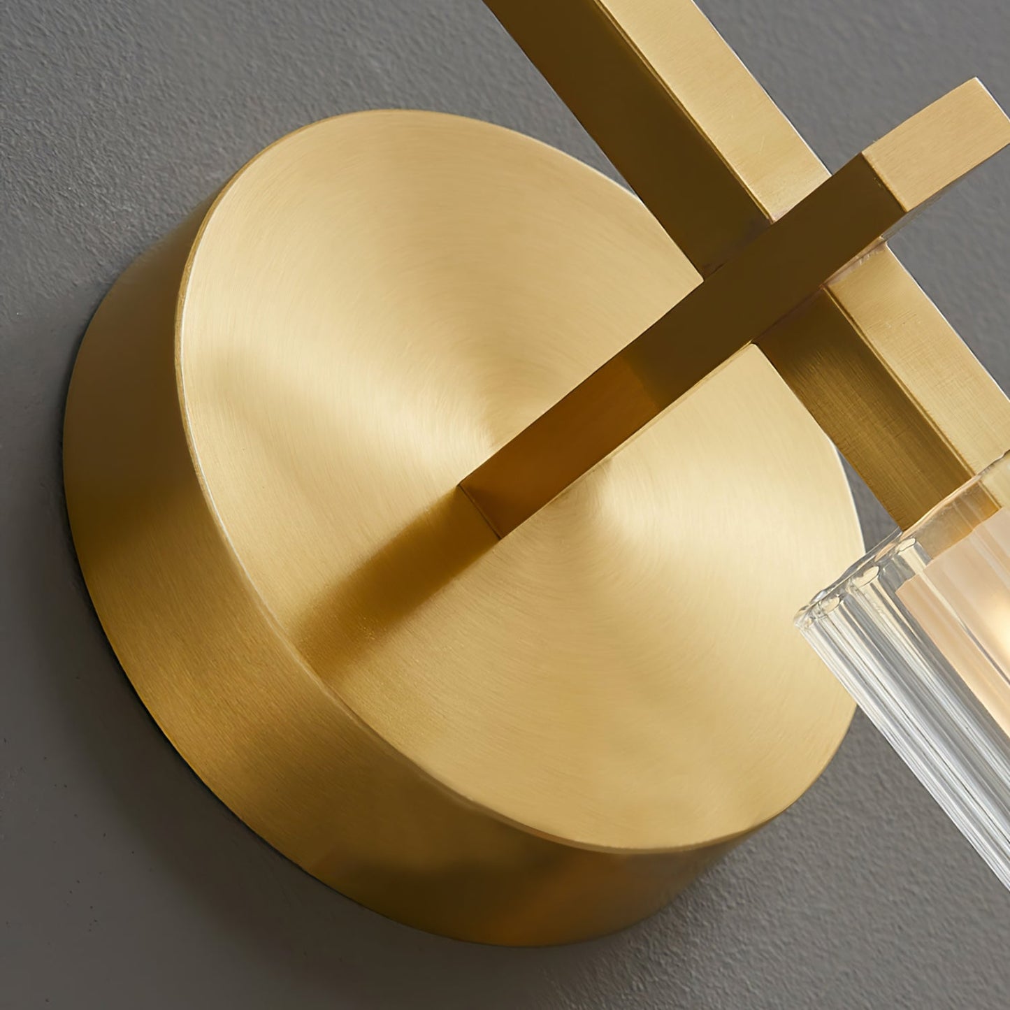 Fluted Glass Column Wall Sconce