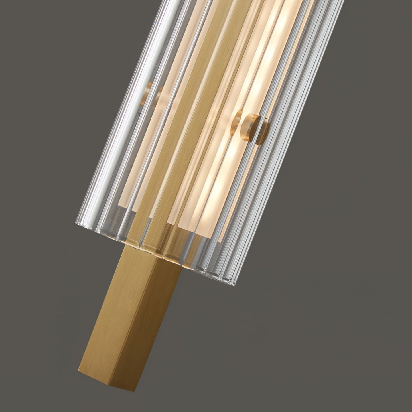 Fluted Glass Column Wall Sconce