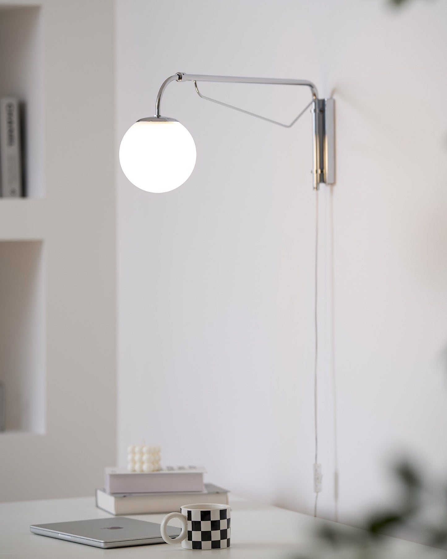 Extending Arm Plug In Wall Sconce