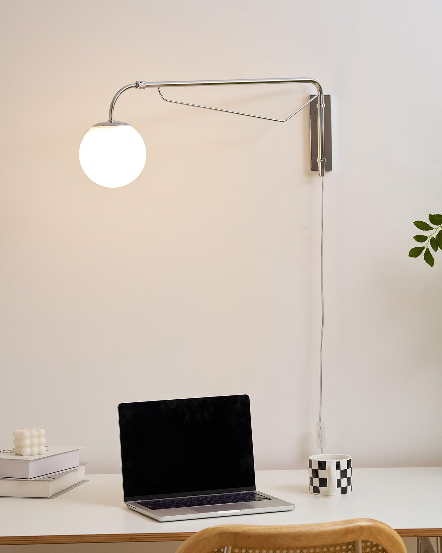 Extending Arm Plug In Wall Sconce