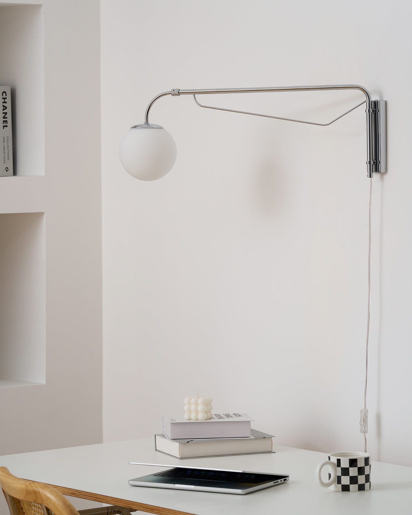 Extending Arm Plug In Wall Sconce