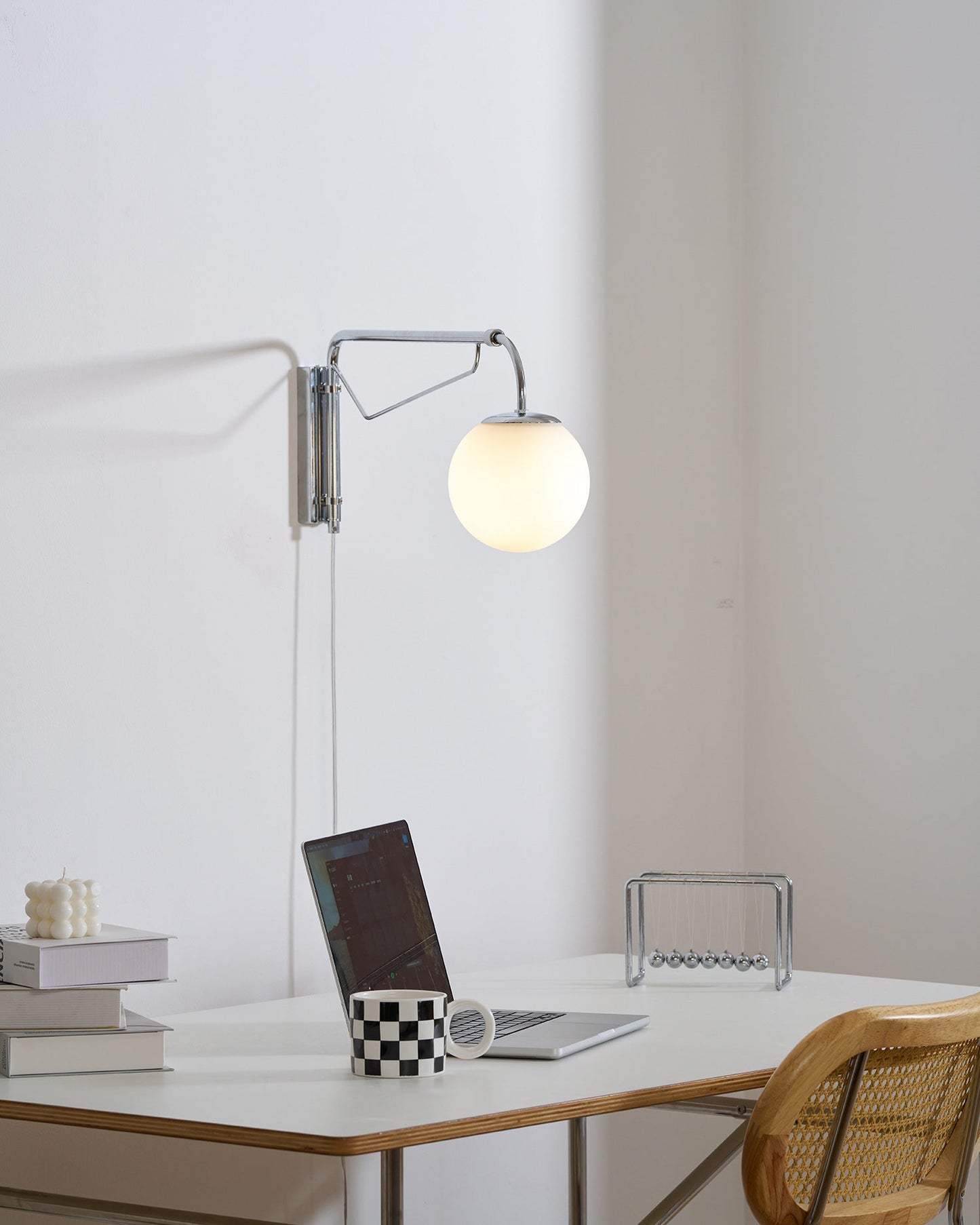 Extending Arm Plug In Wall Sconce