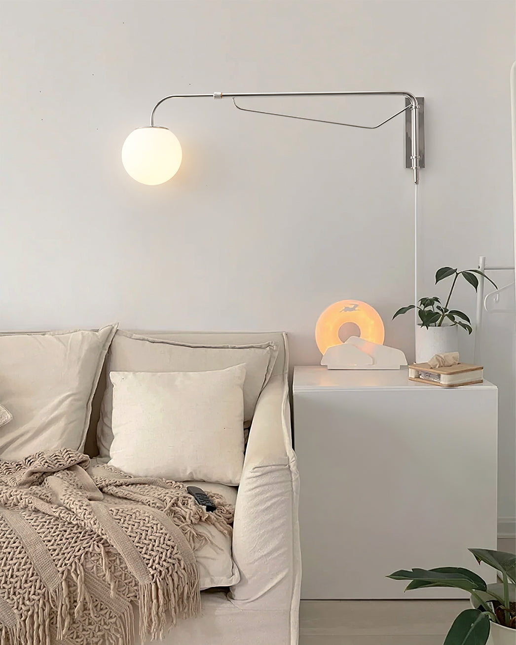 Extending Arm Plug In Wall Sconce
