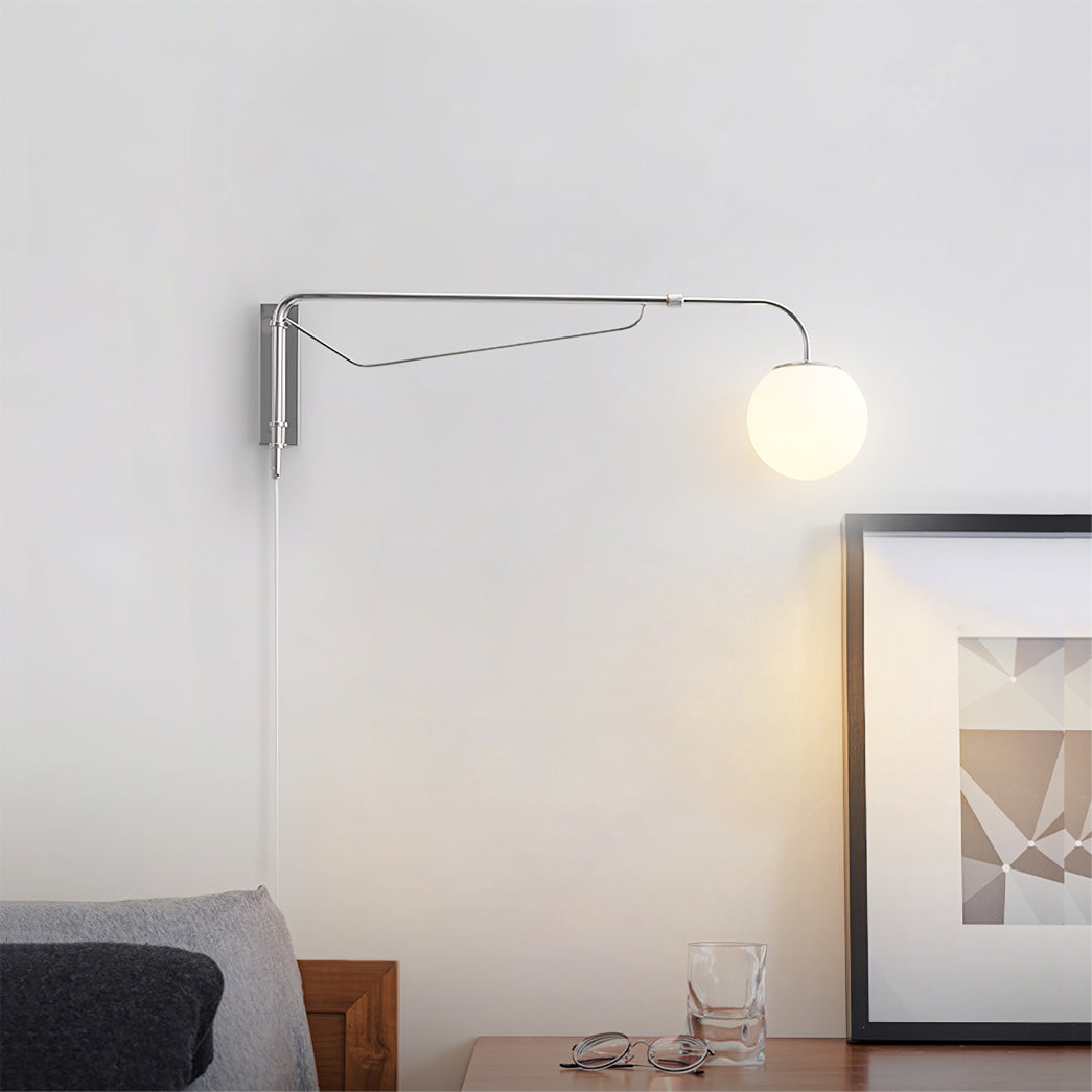 Extending Arm Plug In Wall Sconce