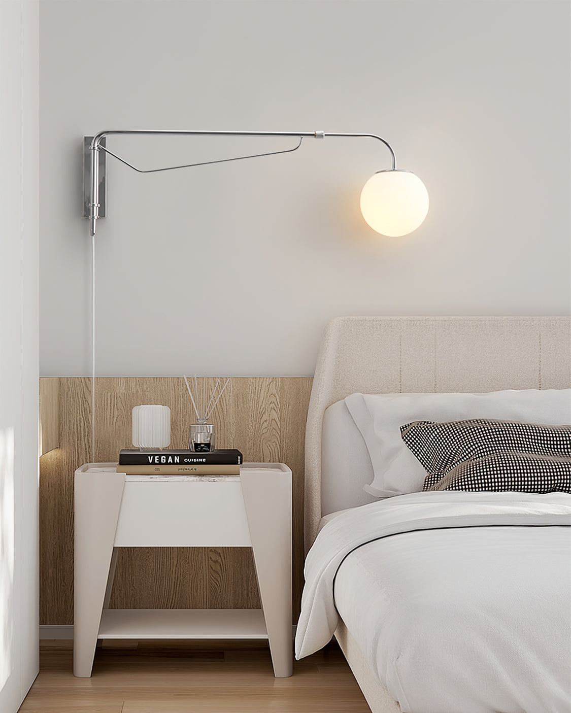 Extending Arm Plug In Wall Sconce