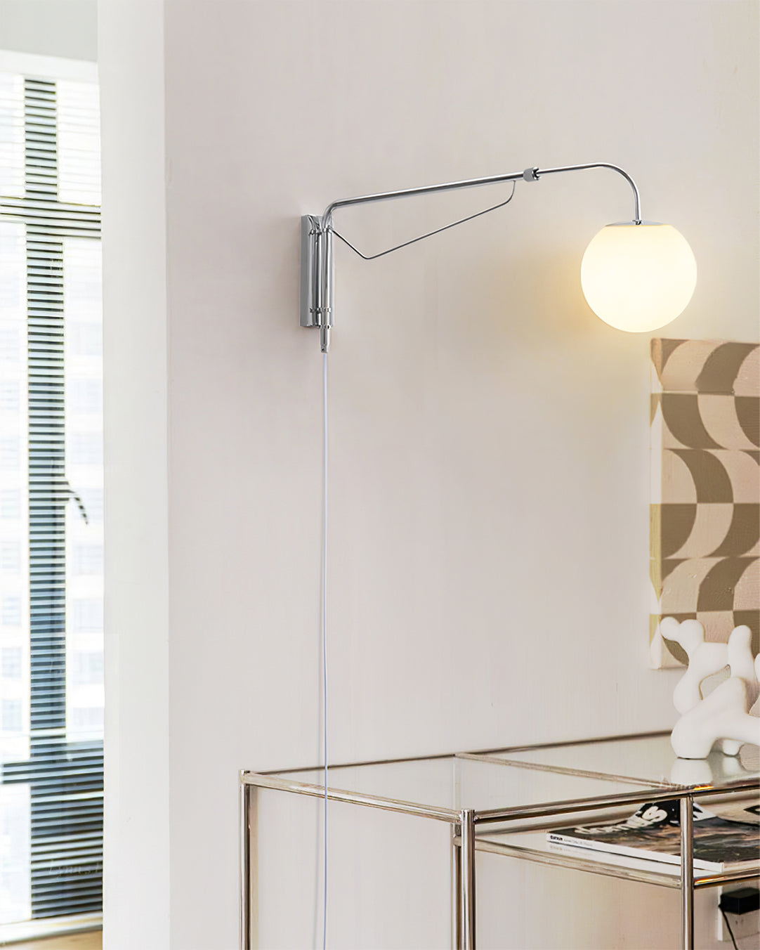 Extending Arm Plug In Wall Sconce