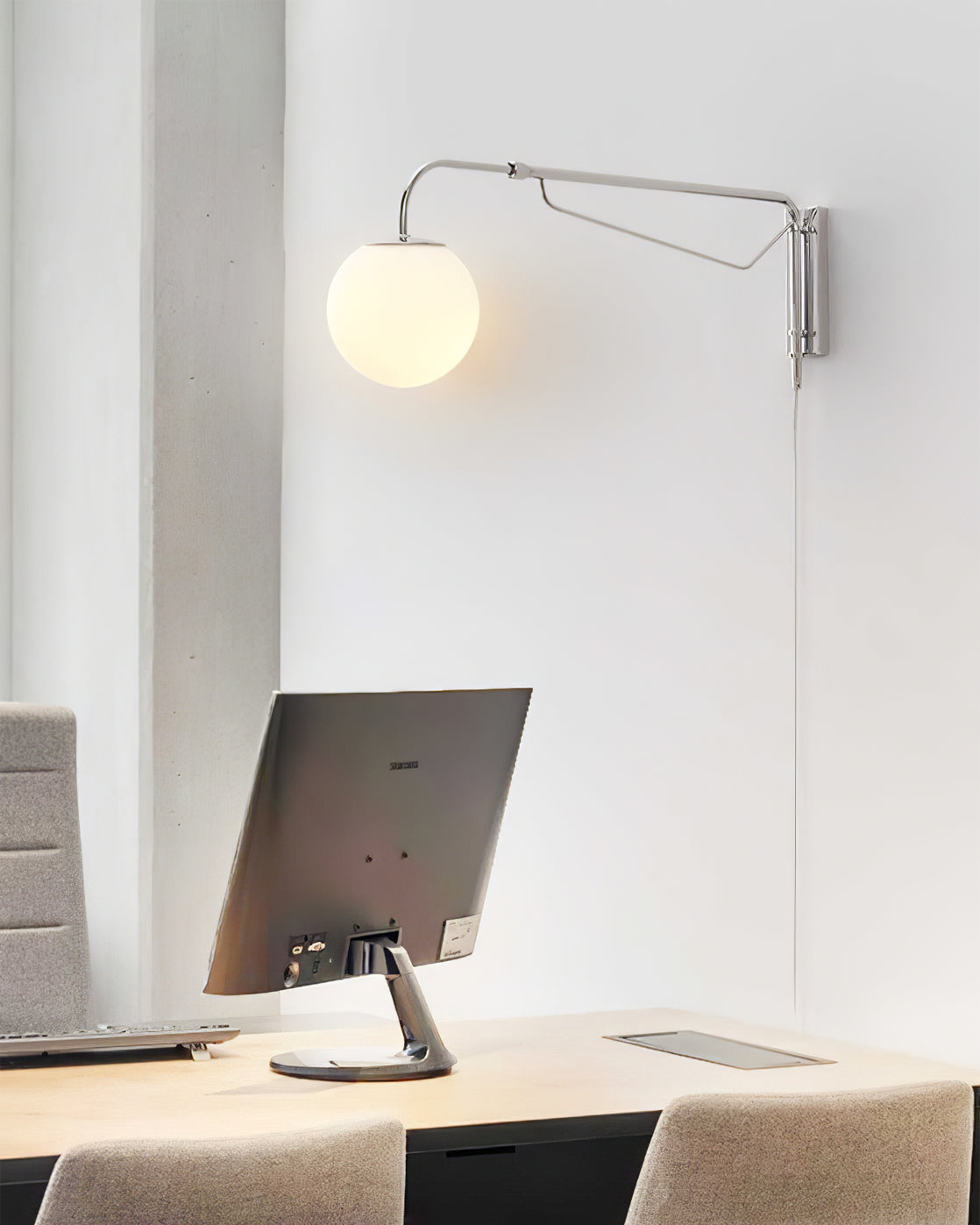Extending Arm Plug In Wall Sconce