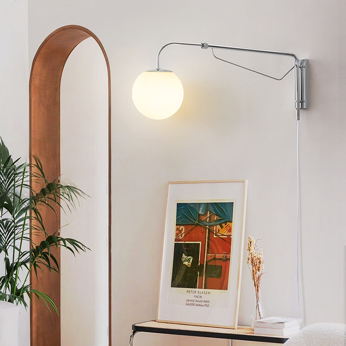 Extending Arm Plug In Wall Sconce