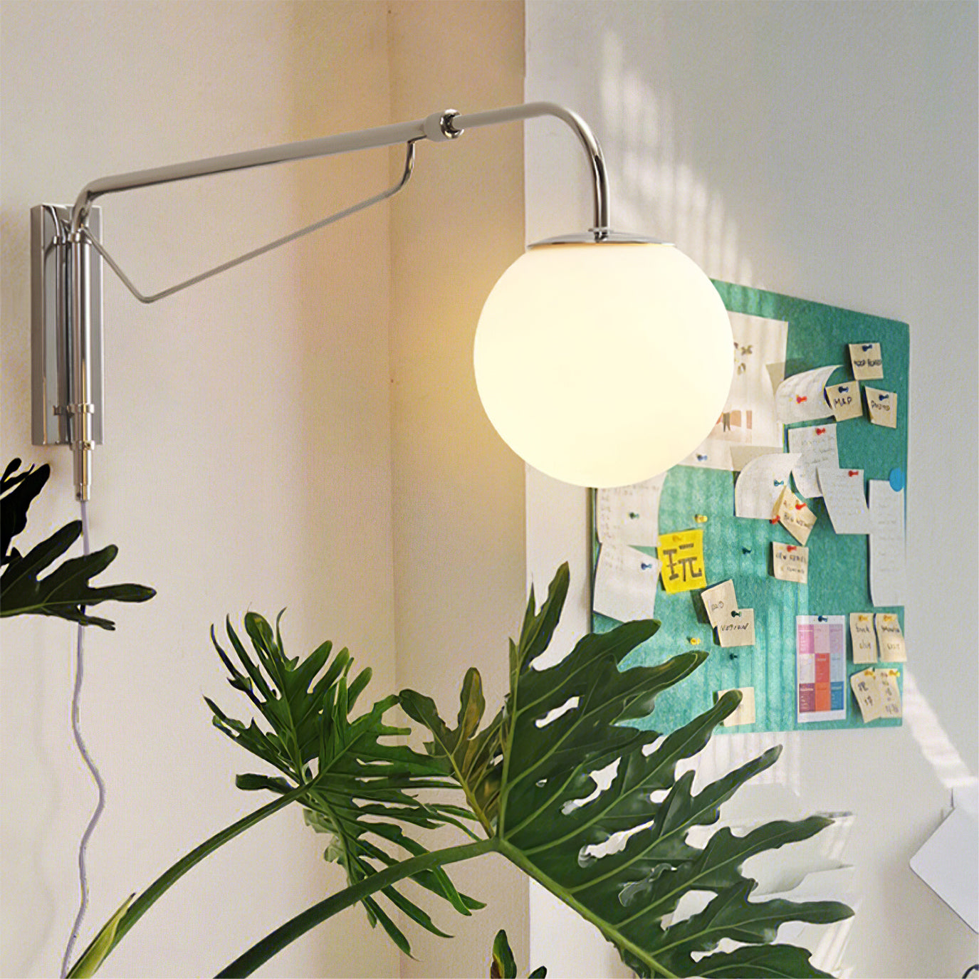 Extending Arm Plug In Wall Sconce