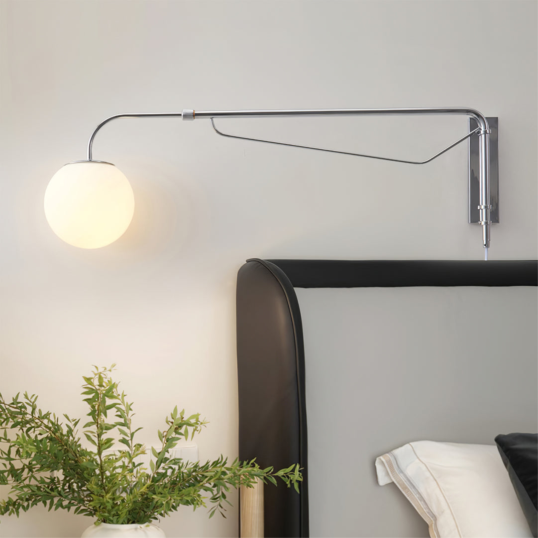 Extending Arm Plug In Wall Sconce