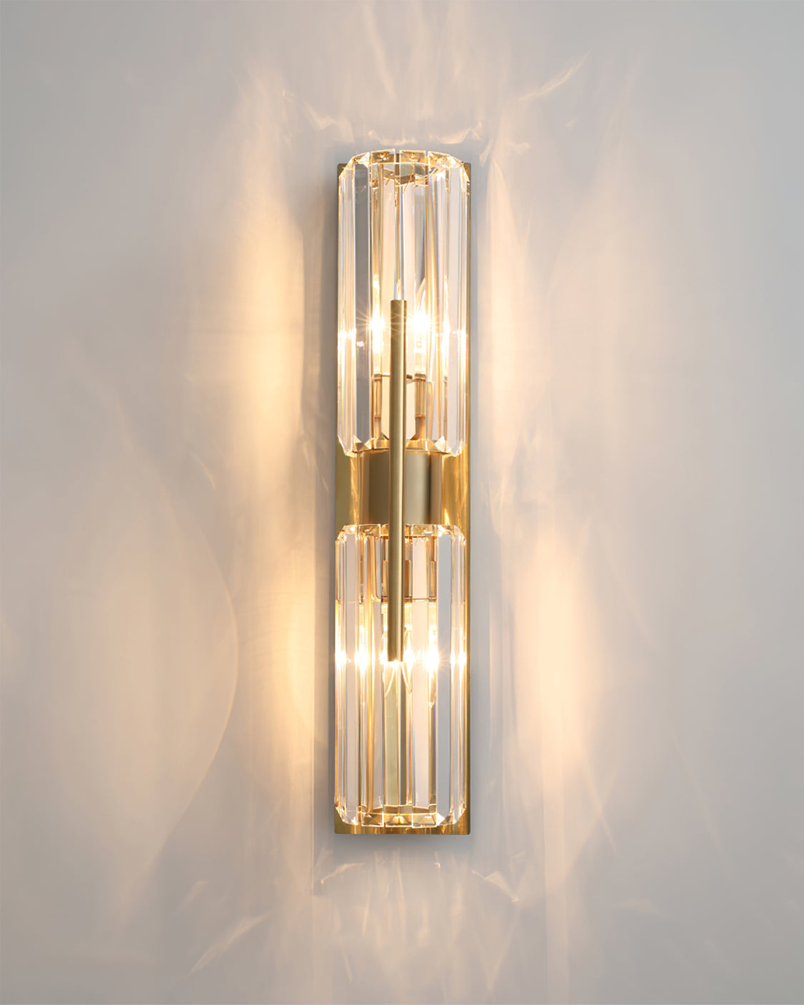 Faceted Crystal Column Wall Lamp