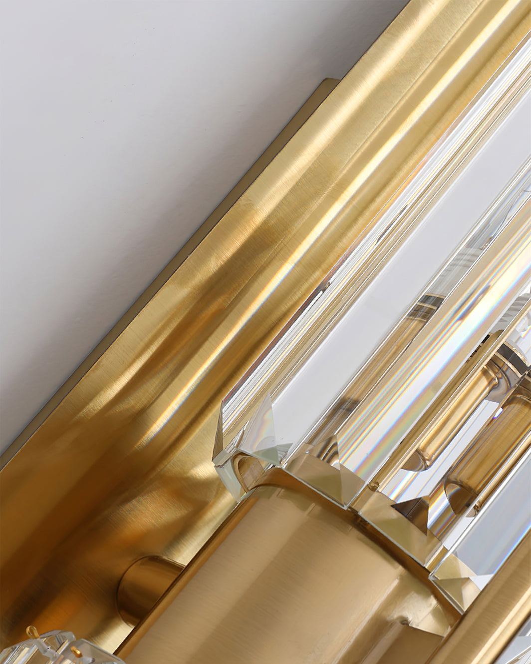 Faceted Crystal Column Wall Lamp