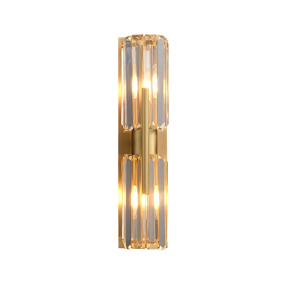 Faceted Crystal Column Wall Lamp