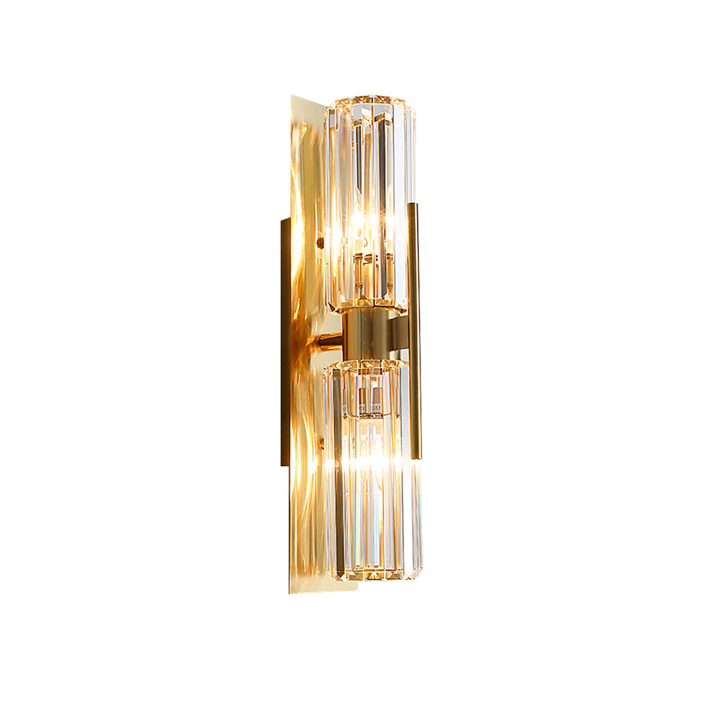 Faceted Crystal Column Wall Lamp