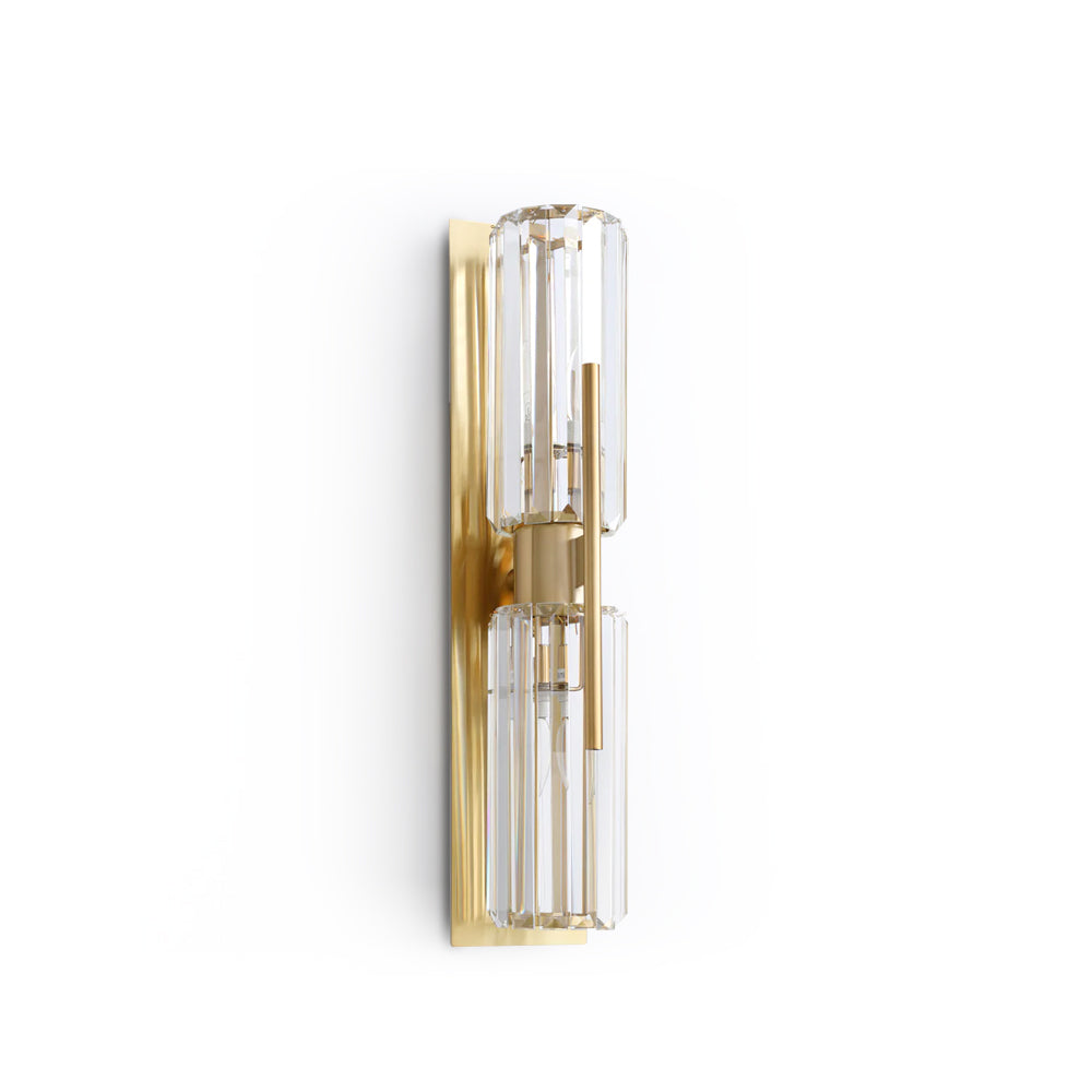Faceted Crystal Column Wall Lamp