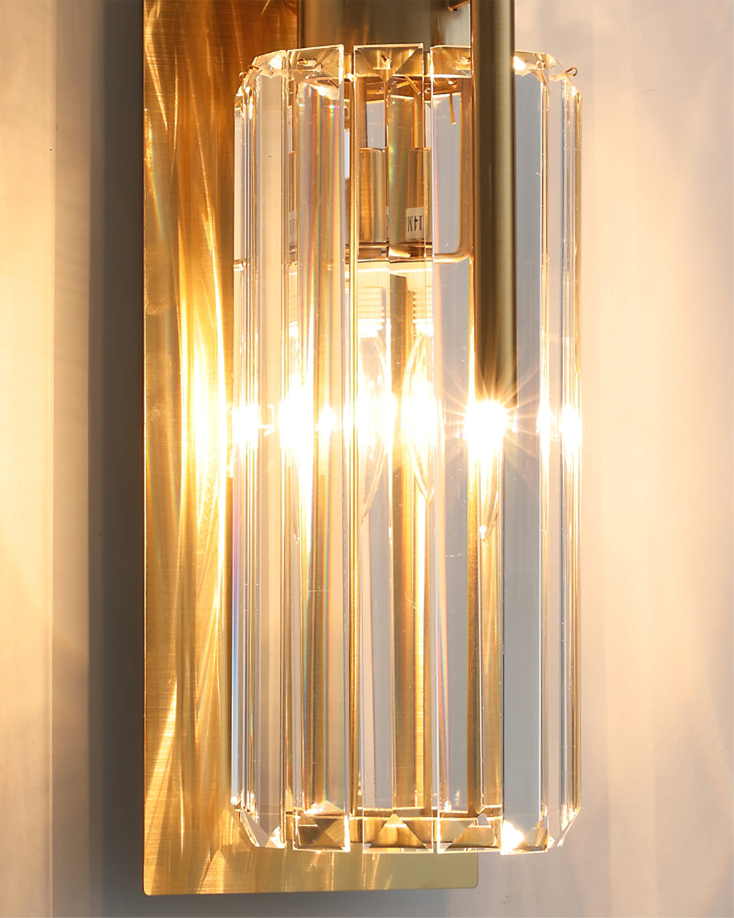 Faceted Crystal Column Wall Lamp