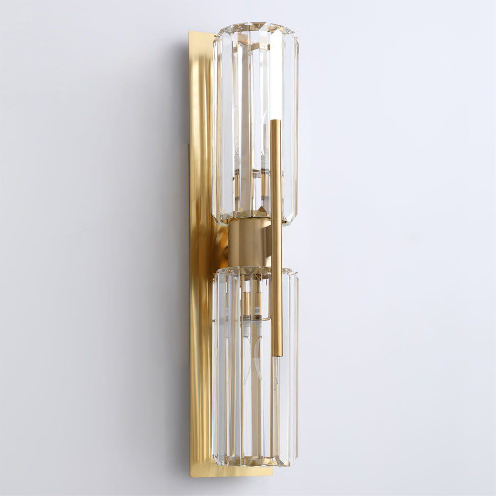 Faceted Crystal Column Wall Lamp