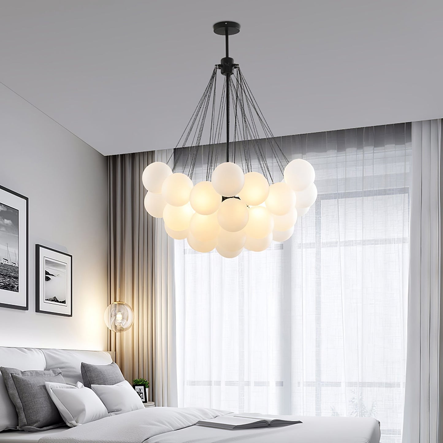 Halden Frosted Glass Bubble Chandelier