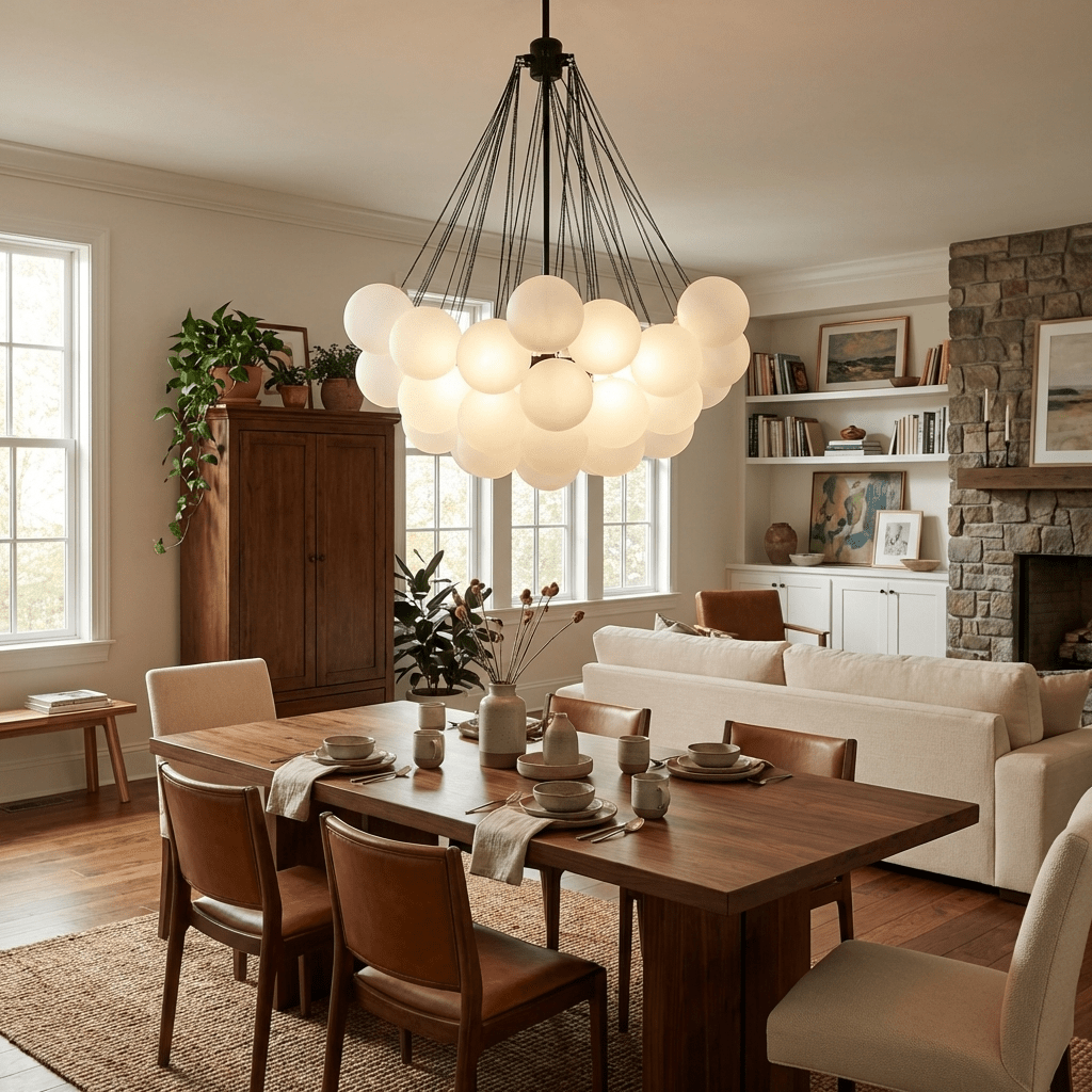 Halden Frosted Glass Bubble Chandelier