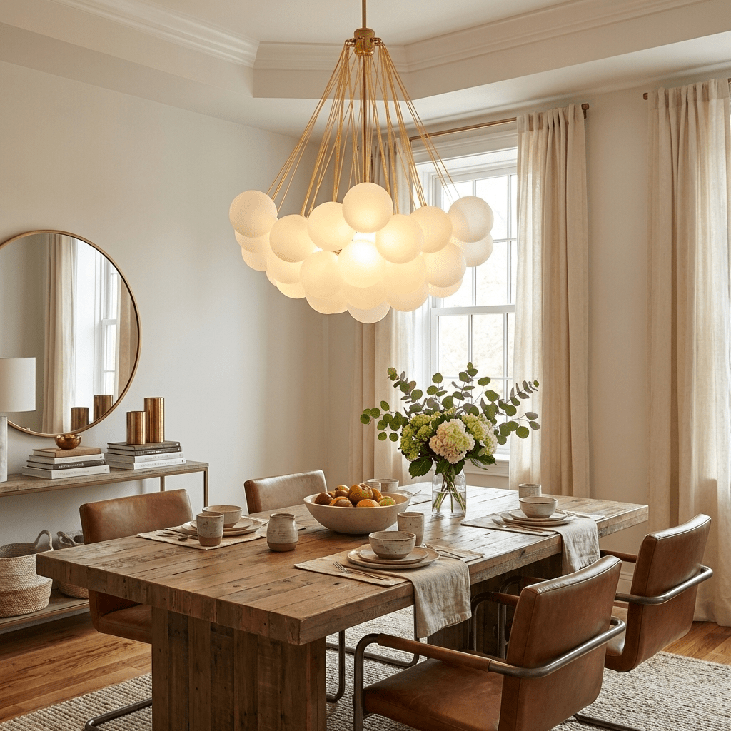Halden Frosted Glass Bubble Chandelier