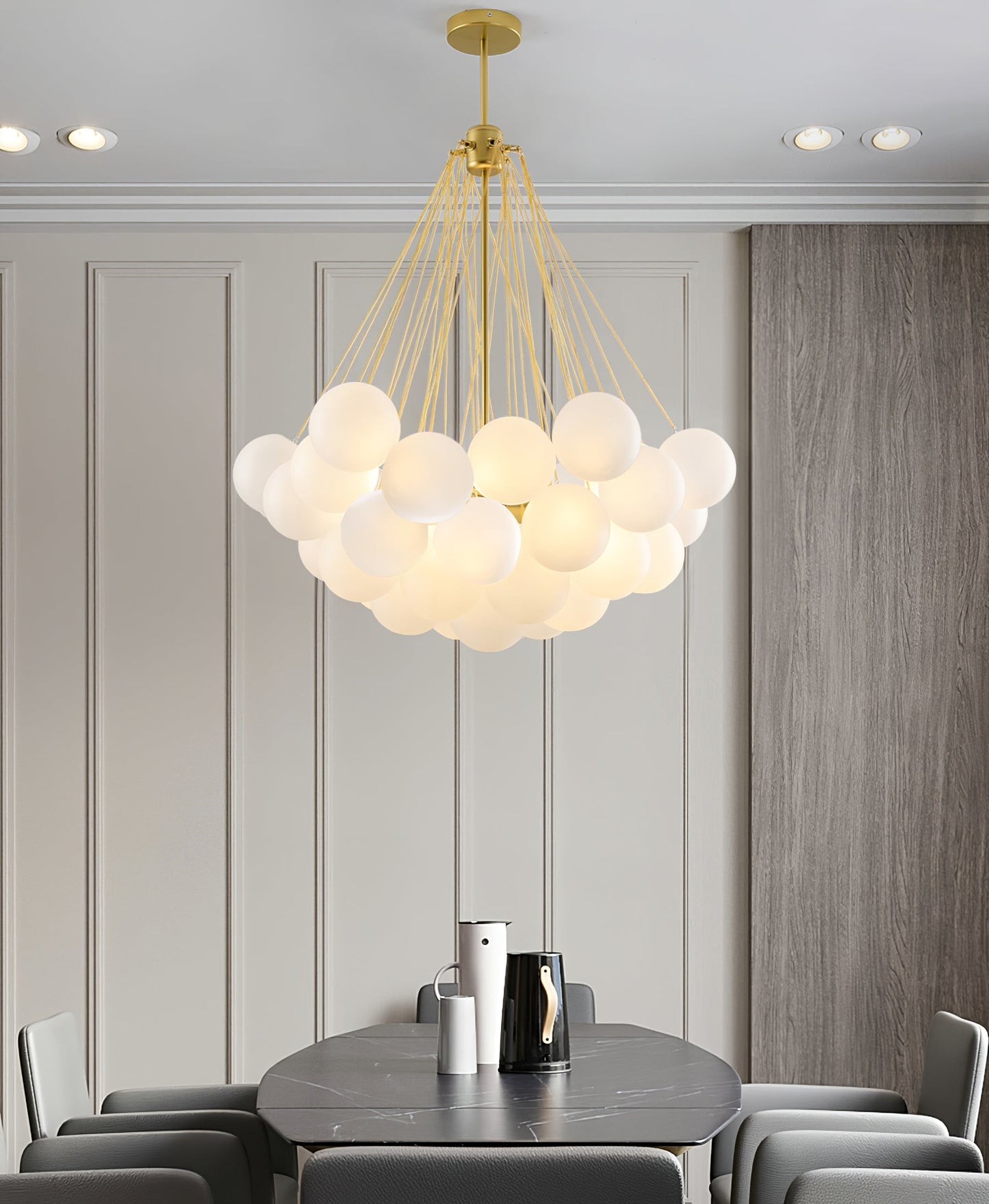 Halden Frosted Glass Bubble Chandelier