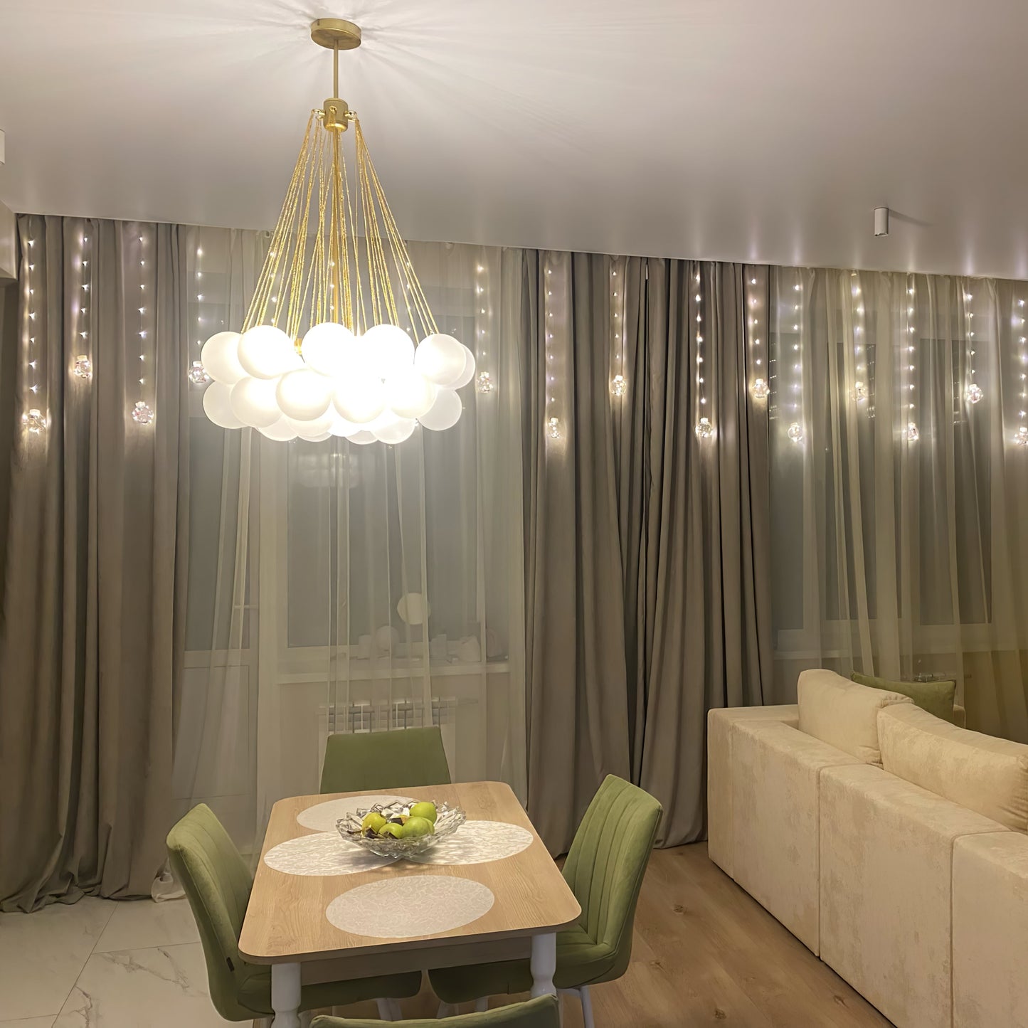 Halden Frosted Glass Bubble Chandelier