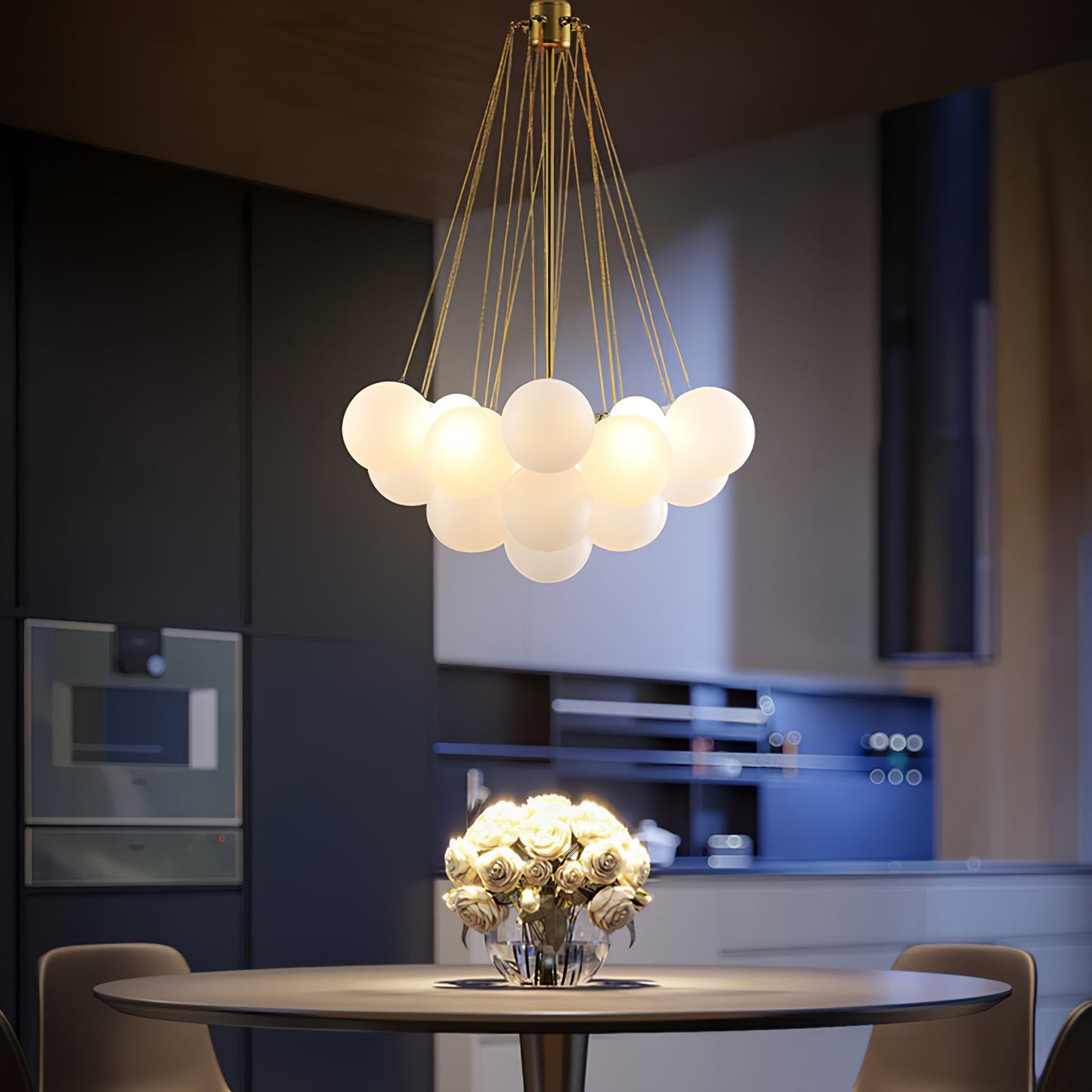 Halden Frosted Glass Bubble Chandelier