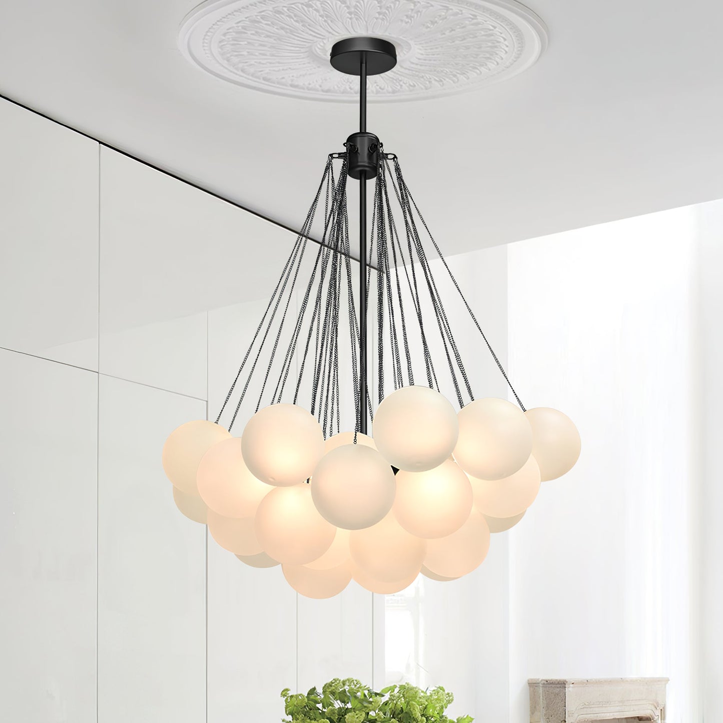 Halden Frosted Glass Bubble Chandelier