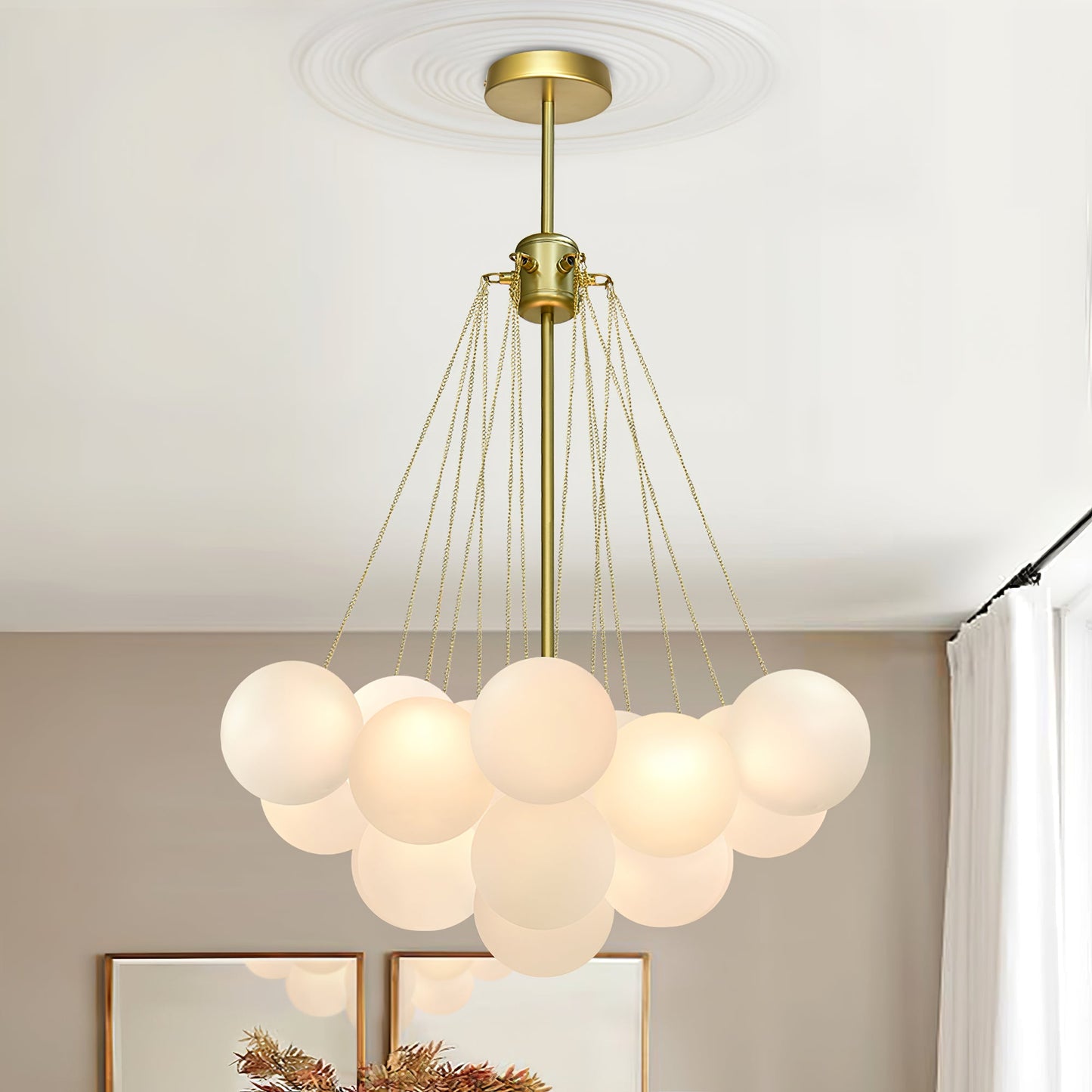 Halden Frosted Glass Bubble Chandelier
