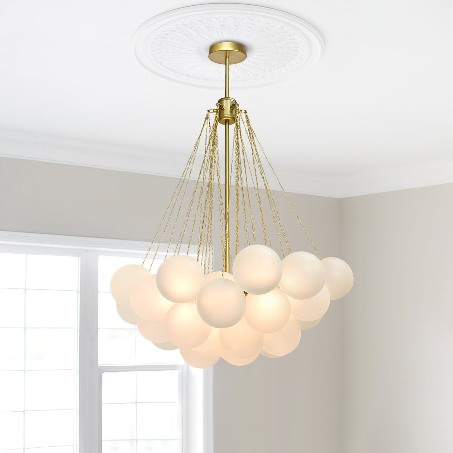 Halden Frosted Glass Bubble Chandelier