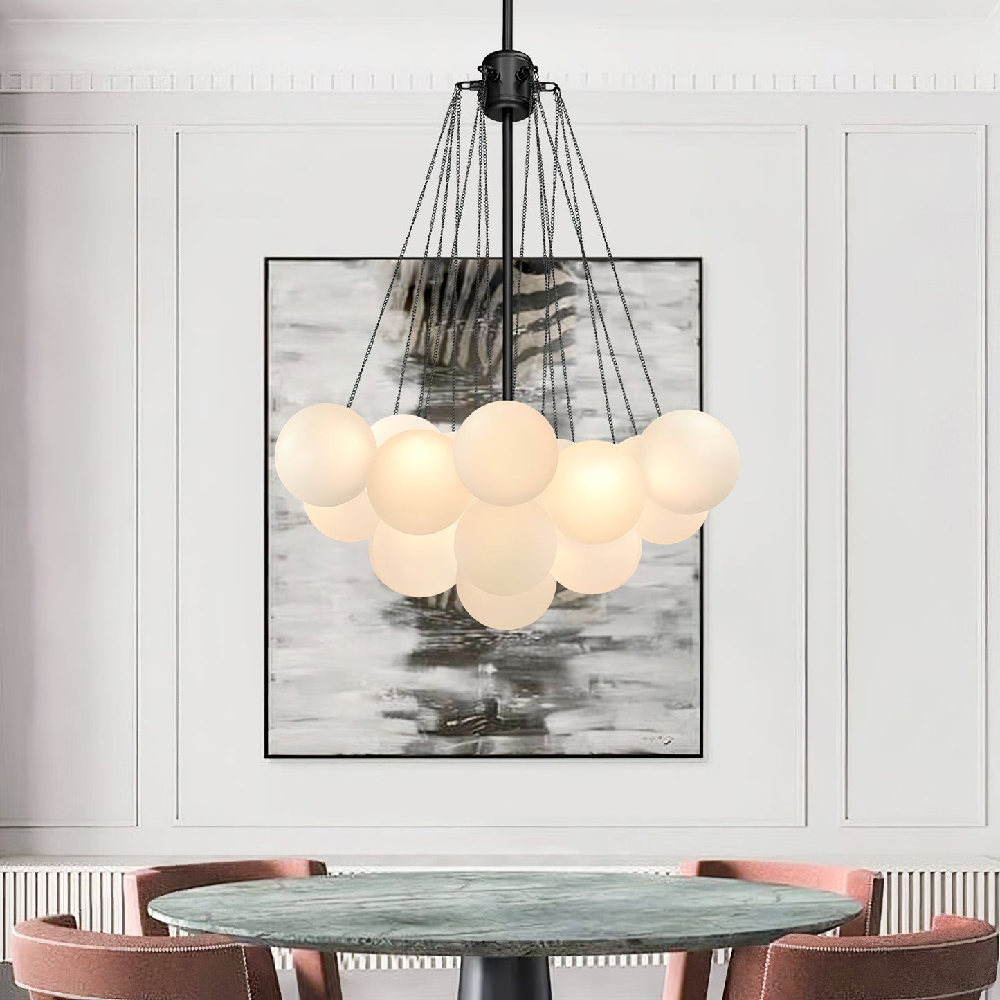Halden Frosted Glass Bubble Chandelier
