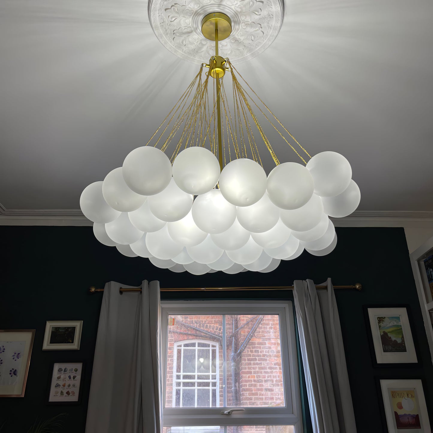 Halden Frosted Glass Bubble Chandelier
