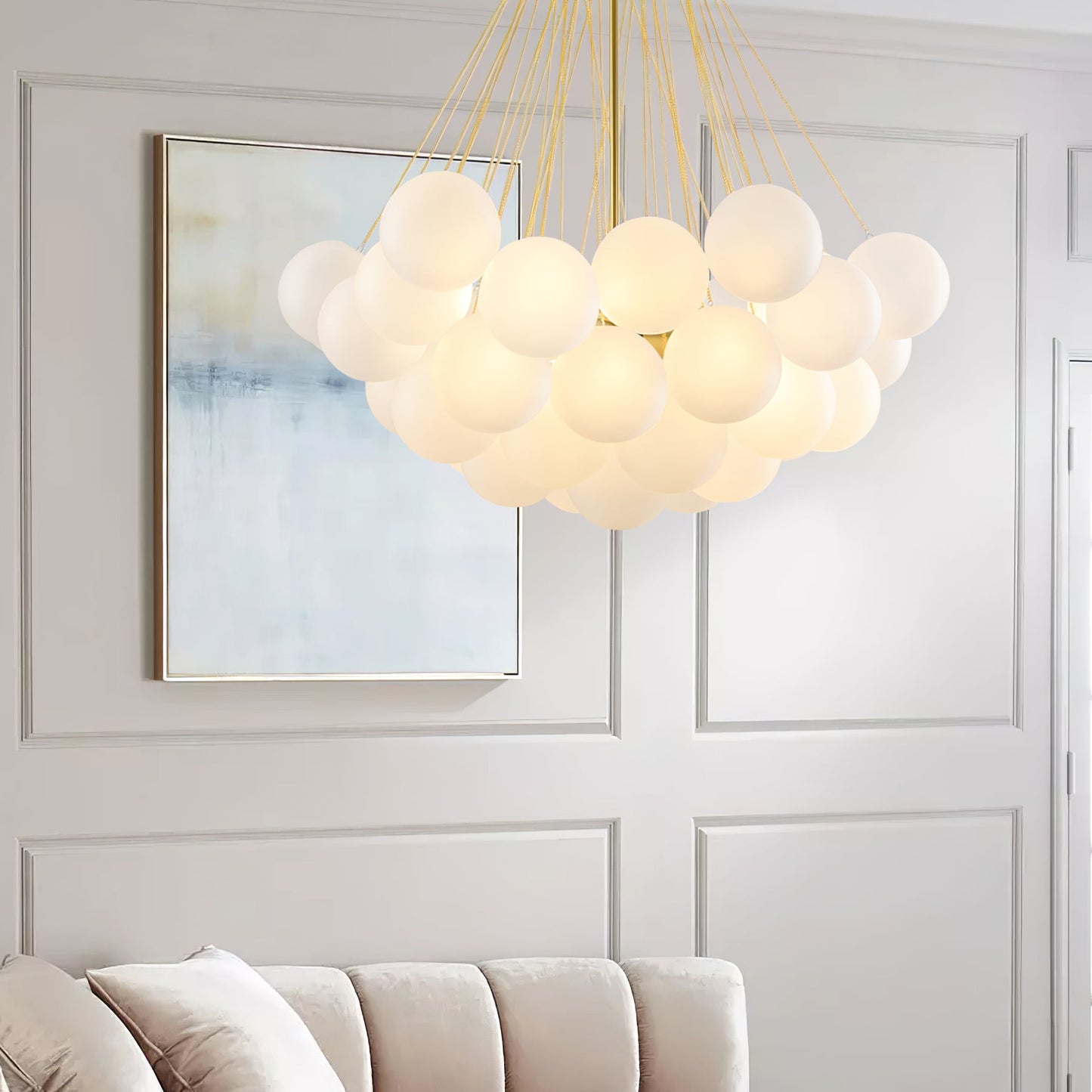 Halden Frosted Glass Bubble Chandelier