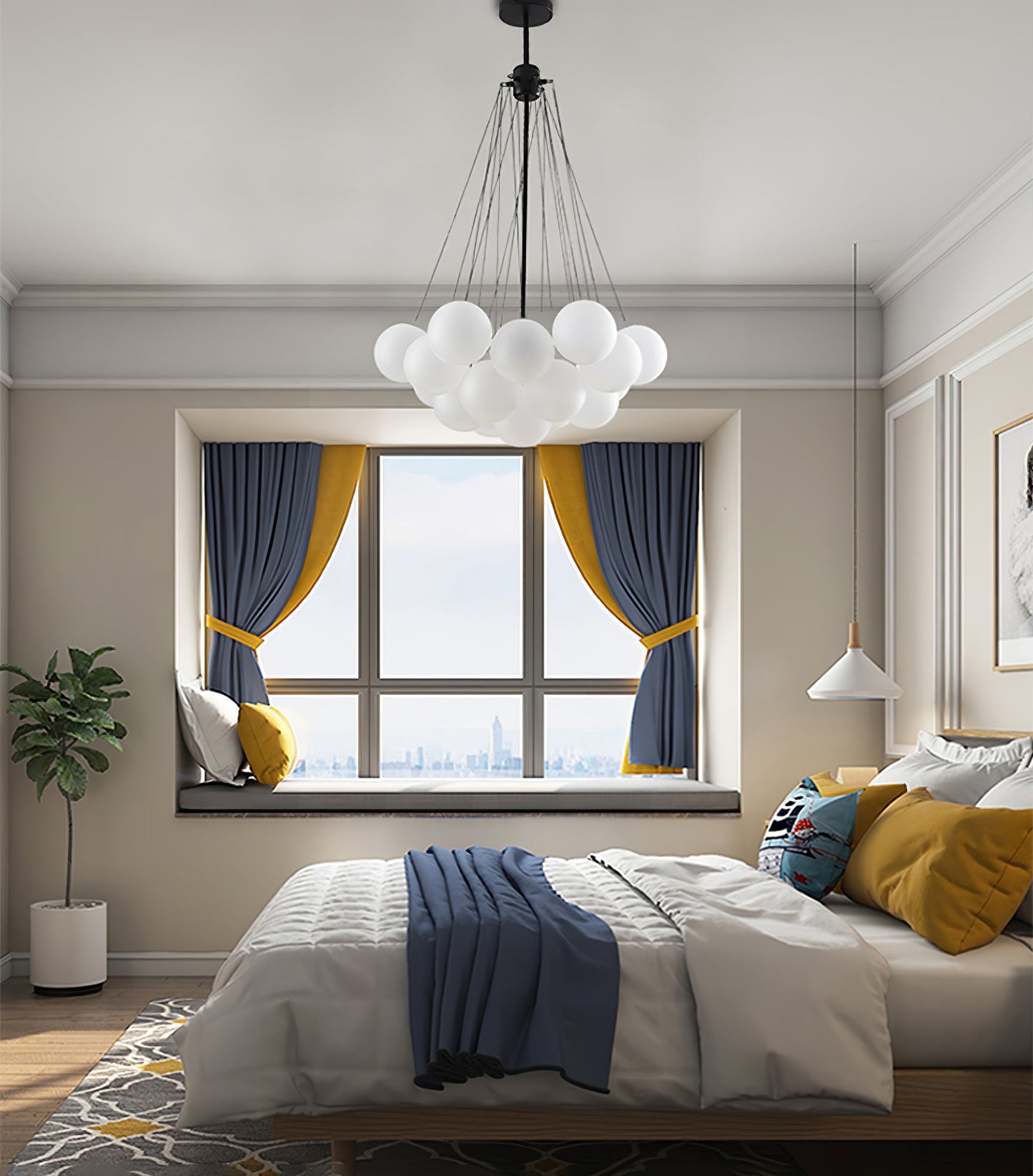Halden Frosted Glass Bubble Chandelier