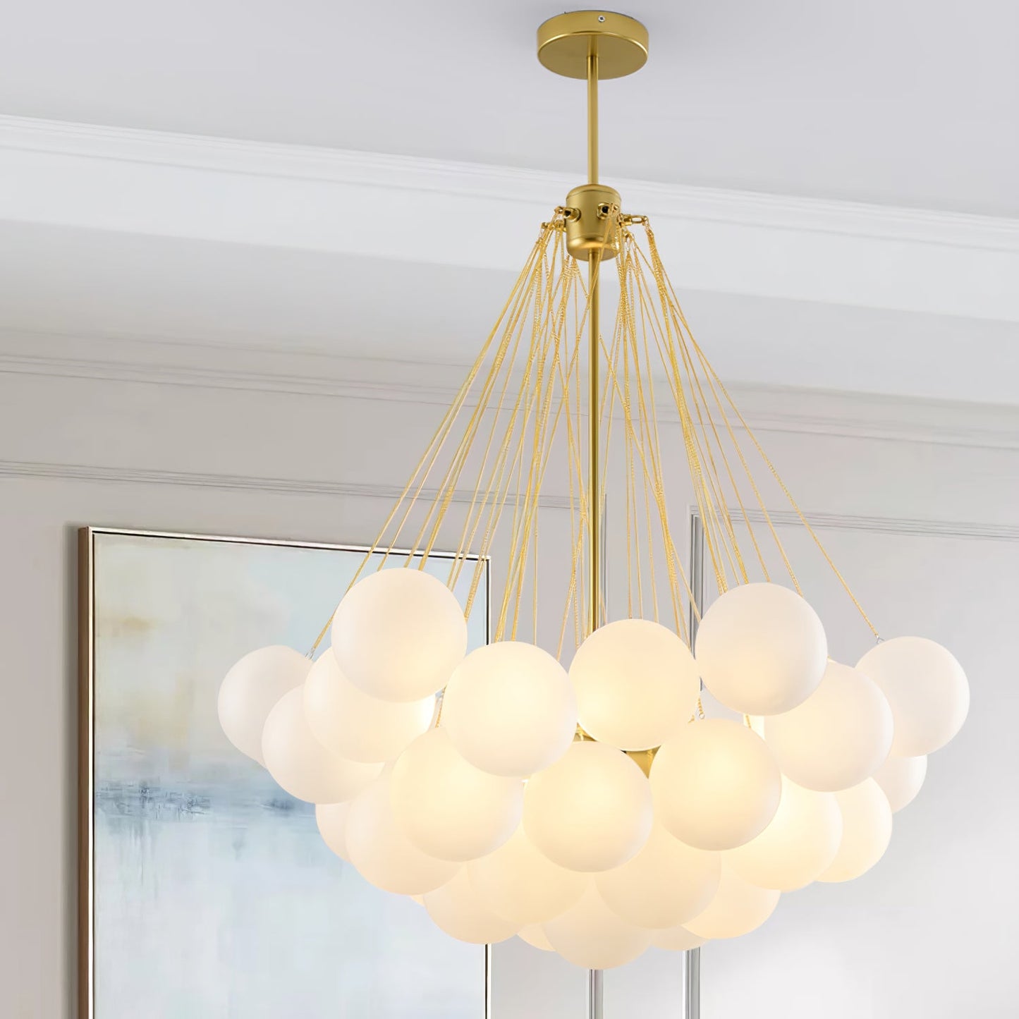Halden Frosted Glass Bubble Chandelier