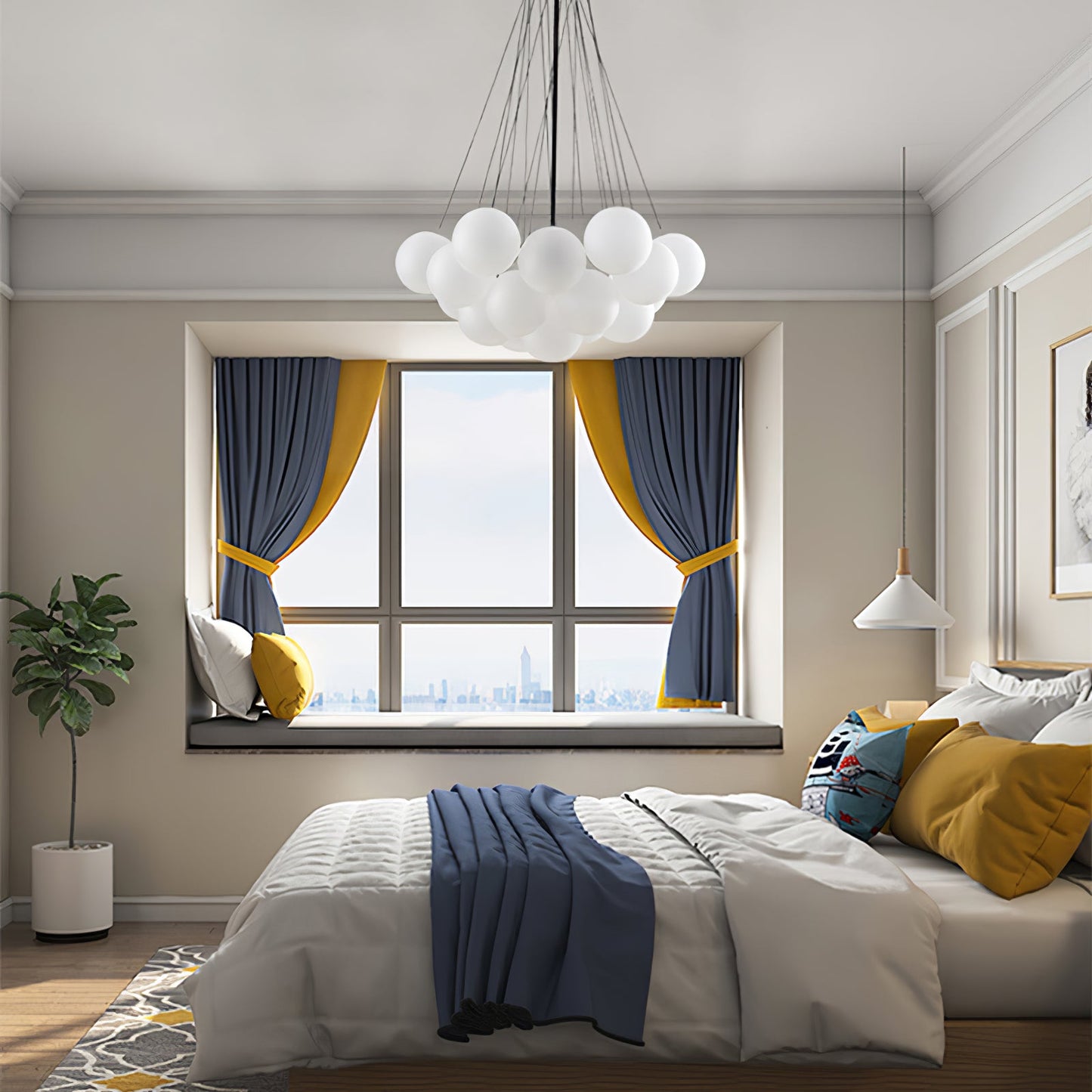 Halden Frosted Glass Bubble Chandelier