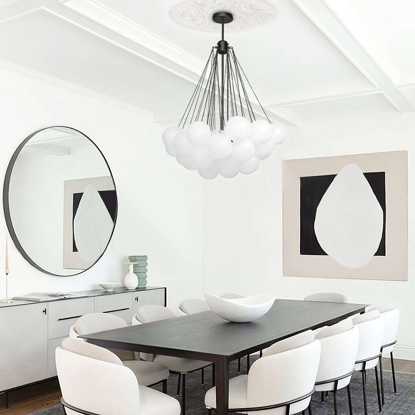 Halden Frosted Glass Bubble Chandelier