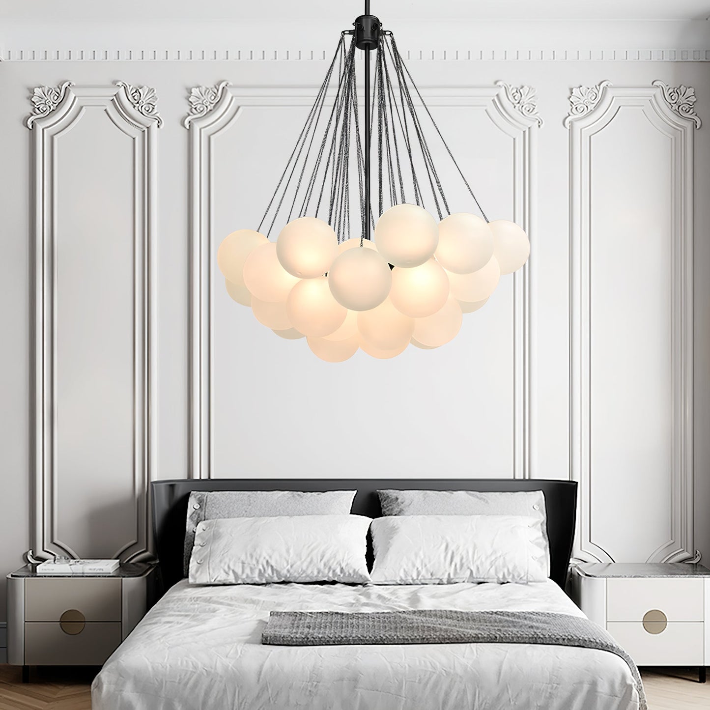 Halden Frosted Glass Bubble Chandelier