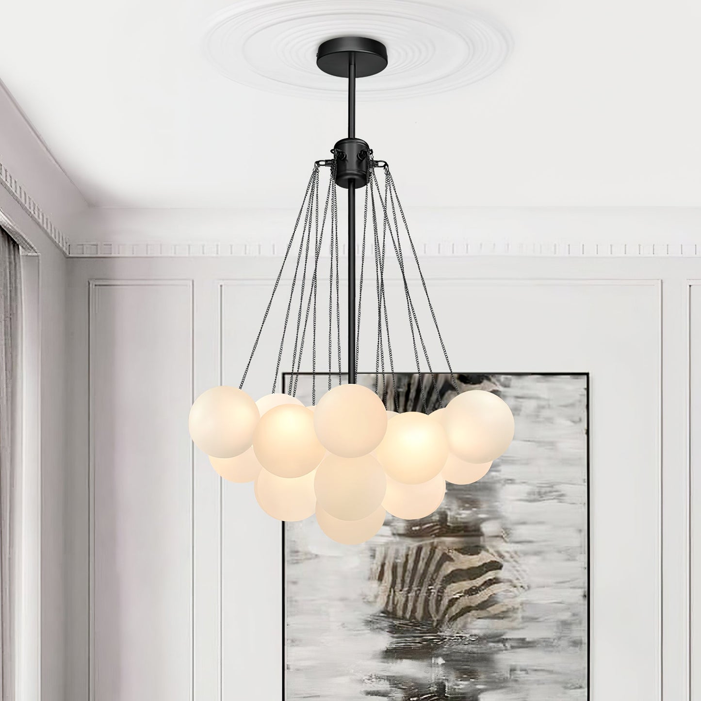 Halden Frosted Glass Bubble Chandelier