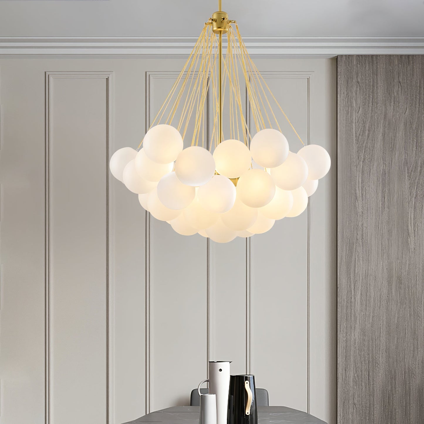 Halden Frosted Glass Bubble Chandelier