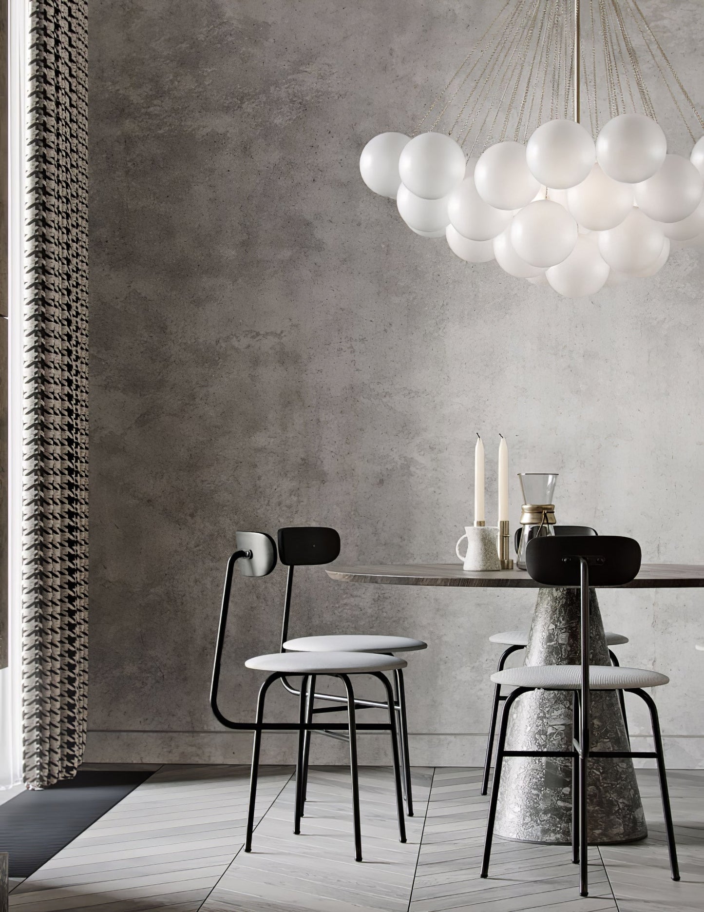 Halden Frosted Glass Bubble Chandelier
