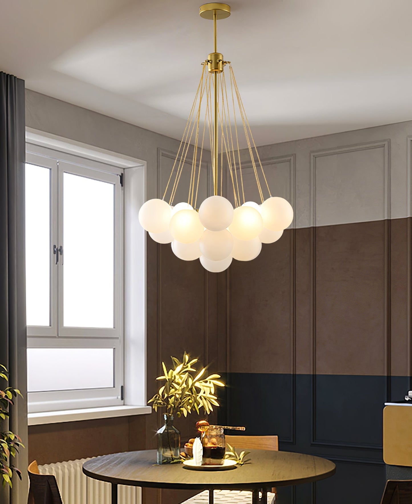 Halden Frosted Glass Bubble Chandelier